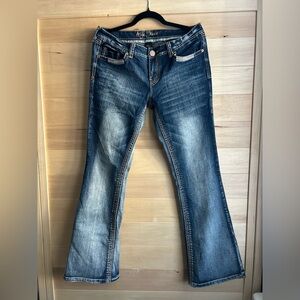ARIYA Size 11/12 Bootcut Jeans – Light Wash Embroidered Flap Pockets Western